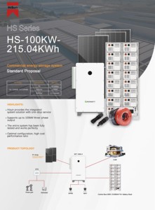 ระบบกักเก็บพลังงานไฮบริดอุตสาหกรรมและพาณิชย์ Growatt แรงดันสูง 100 กิโลวัตต์ 215 กิโลวัตต์ชั่วโมง แบตเตอรี่ลิเธียมไอออน แบบออนกริดและออฟกริด - Product Image 2