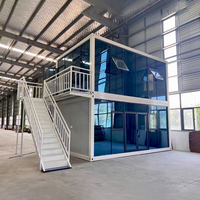 Camp préfabriqué mobile 20ft Flat Pack Container House pour bureau Ready Made House Bureau portable Maison de luxe