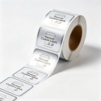 Étiquettes d'emballage pour capsules de café Haoxuan OEM, autocollants adhésifs en PET métallisé avec impression UV sélective pour café en portions individuelles