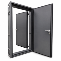 Porte acoustique insonorisée industrielle avec fenêtre d'observation, porte en acier sur mesure pour salle d'essai et enclos de machines
