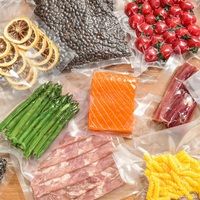 Sacs sous vide gaufrés de qualité alimentaire PA+PE 90 microns sans BPA, rouleaux de stockage en plastique transparent pour la conservation de la fraîcheur