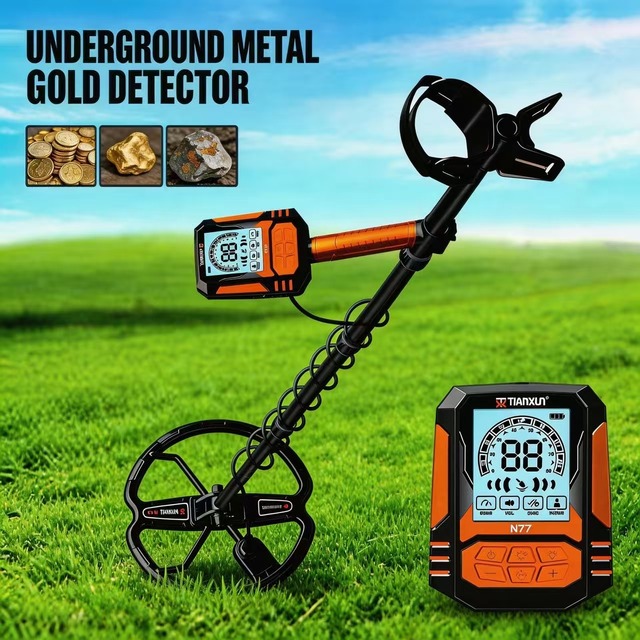Metal Detector with Wireless Headphones and IP68 Waterproof Search Coil for All Weather