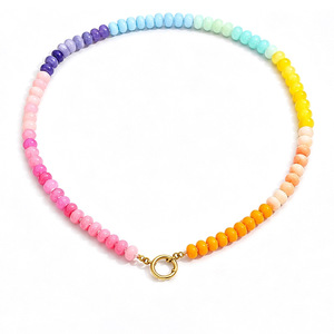 Collar de Cuentas Coloridas en Capas SUMMLY, Collar de Piedras Naturales Rondelle, Joyería para Mujer, para Vacaciones de Verano, Playa y Fiestas - Product Image 2