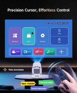 Projecteur Laser Android 14 LED 2+32 Go 4K 1080P Portable WIFI 3000 Lumens MINI Home Cinéma Haut-parleur 20W Correction trapézoïdale automatique 3D - Product Image 3