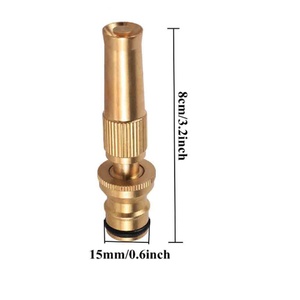 Brass <b>Quick</b> <b>Connector</b> 1/2'' Adjusted Pressure Direct Spray High Pressure Water Gun Spray Nozzle Wash Car Garden Hose Sprinkler - Product Image 2