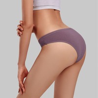 Culottes en coton de couleur unie pour femmes, confortables pour le quotidien, style bikini, slips en coton pour dames
