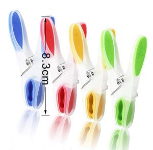Pinces à <span class=keywords><strong>linge</strong></span> multifonctionnelles en plastique, clips robustes, pinces à <span class=keywords><strong>linge</strong></span> résistantes au vent, pinces à <span class=keywords><strong>linge</strong></span> en plastique avec poignée en caoutchouc souple - Product Image 5