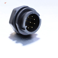 Connecteur de panneau LED M22 8 broches, étanche IP68, pour câblage extérieur, montage sur panneau