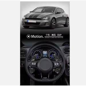 Extensión de paleta de cambio de volante de fibra de carbono genuina para VW Golf 7 <span class=keywords><strong>R</strong></span>-<span class=keywords><strong>line</strong></span> Sagitar Lamando Variant <span class=keywords><strong>Polo</strong></span> - Product Image 5