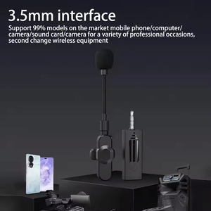 Microphone de jeu sans fil professionnel <span class=keywords><strong>pour</strong></span> iPhone, iPad, microphone à condensateur omnidirectionnel sans fil, microphone cravate - Product Image 3