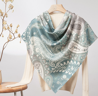 Nouveau style 2026 – Foulard carré en laine et soie imprimée, accessoire d'hiver pour hommes et femmes, idéal pour les groupes de voyage