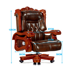 Silla Ejecutiva <span class=keywords><strong>de</strong></span> Cuero Genuino <span class=keywords><strong>de</strong></span> Alta Gama con Función <span class=keywords><strong>de</strong></span> Masaje y 10 <span class=keywords><strong>Ruedas</strong></span> con Bloqueo - Product Image 3