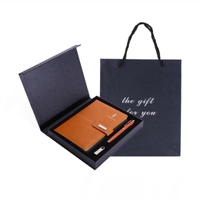 Universal gepunktete anpassbare Größe PU Leder Hardcover Notebook mit Geschenk box Set Fabrik Direkt preis - Product Image 5