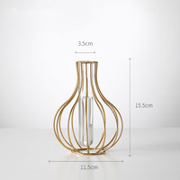 Conteneur minimaliste nordique pour plantes hydroponiques, terrarium, vase en métal et en verre pour la décoration de la maison