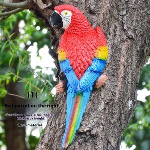 Decorazione di albero pappagallo appesa a parete artificiale in resina ornamento per arte Amazon ornamento appesa a parete animale - Product Image 5