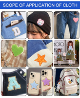 Patch en chenille personnalisé, grande lettre 3D brodée, badge texturé doux effet serviette, appliqué à coudre pour veste, sweat à capuche, vêtements de mode