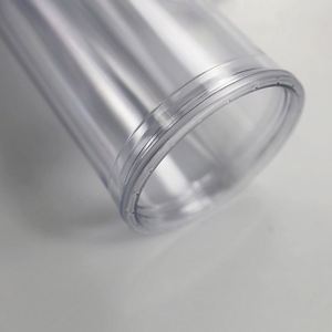 Vaso de Plástico Acrílico Transparente de Doble Pared de 20oz, Libre de BPA, con Tapa Arqueada y Pajita, Venta al Por Mayor - Product Image 4