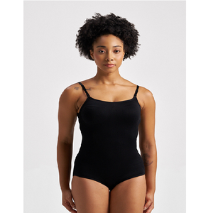 Ladies Seamless <b>Bodysuit</b> Shapewear Tummy <b>Control</b> Adjustable Straps Brief-Cut Bottom Slimming Firm <b>Control</b> Body Suit Shaper - Product Image 1
