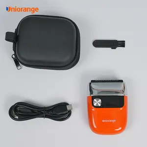 家庭用男性用のUniorange防水ウェットおよびドライマルチ電気シェーバーは、バッテリー駆動の電気シェーバーを使用しています