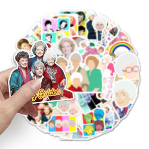 50 قطعة من ملصقات ZY1202C مستوحاة من المسلسل التلفزيوني 'البنات الذهبيات'، مقاومة للماء، مناسبة للاب توب والكمبيوتر والسكيت بورد والدراجات والأمتعة، ألعاب للمراهقين والأطفال - Product Image 5