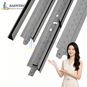 Sistema de Rejilla para Techo Suspendido Saintec de Diseño Moderno, <span class=keywords><strong>15</strong></span>/16 Pulgadas, Tipo T, Acero Galvanizado, Resistente al Fuego, Alta Resistencia, Garantía de 5+ Años - Product Image 1
