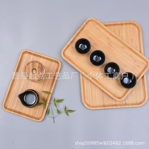 Plateaux de service en bambou, formes irrégulières, écologiques, pour la manipulation des aliments, utilisation en restaurant, café. - Product Image 4