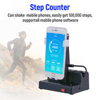 Dispositif automatique de simulation de pas - Noir/Blanc - Agitateur de pas automatique pour téléphone portable/montre connectée pour les applications Pokémon GO et Google Fit