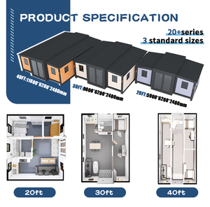 Expandable Container House 20FT/30FT/40FT Prefab Houses Tiny House Living Container Home Prefabricated <strong>Portable</strong> House for Hotel - Product Image 2