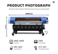 Imprimante jet d'encre éco-solvant Audley I3200 à double tête, haute qualité, pour toile, peinture, vinyle, autocollants, automatique, 1 an de garantie, CMYK, occasion