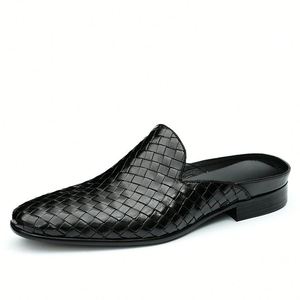 Chaussures en cuir de luxe haut de gamme pour hommes, style Oxford pointu, décontractées et formelles, pour affaires, à bout triple. - Product Image 2