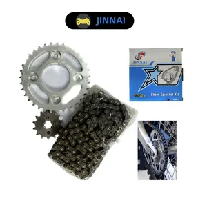 Jinnai xích xe máy và xích Bộ 428H 106L 35t 14t chuỗi xích Kit cho xe máy