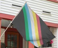 Drapeau de la fierté LGBTQIA en polyester 100D 3x5 avec œillets pour affichage intérieur/extérieur
