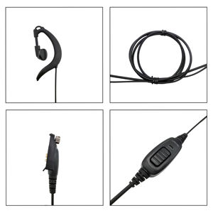 GT13B-M4 100CM コード G タイプ イヤーフック イヤピース モトローラ用マイク付き双方向無線イヤーセット - Product Image 3