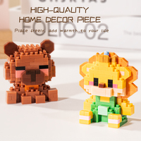 Lot de blocs de construction en micro-diamants Lion Amoureux, 158 pièces, mini briques animales, fournisseur en gros, cadeaux pour enfants