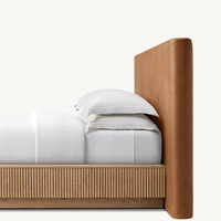 Mobilier Moderne sur Mesure pour Chambres à Coucher, Lits Simples et Doubles, Lits Créatifs en Bois Massif et Lits avec Tête de Lit Rembourrée