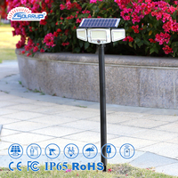 Lampes solaires de jardin Solarup à 3 têtes LED avec capteurs de mouvement et de lumière, télécommande, indice de protection IP65, matériau ABS, haute luminosité