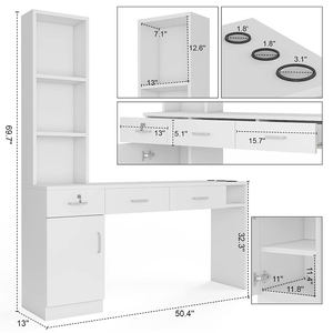 Station de Salon de Coiffure Multifonctionnelle pour Salon de Beauté, Meuble de Salon avec Étagères, Armoire à Outils pour Barbier - Product Image 3