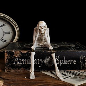 Decoración de Halloween, estatua gótica de Calavera, See <span class=keywords><strong>No</strong></span> Evil Hear <span class=keywords><strong>No</strong></span> Evil Speak <span class=keywords><strong>No</strong></span> Evil Skeleton, decoración de Ambiente de casa embrujada - Product Image 2