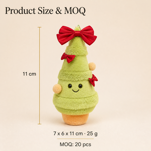 Adorno Colgante para Árbol de Navidad de Felpa Corta Relleno de Algodón PP, Lazos de Terciopelo Rojo, Cadena con Cuentas para Decoración de Ventanas, Puertas y Bolsos, 12cm - Product Image 2
