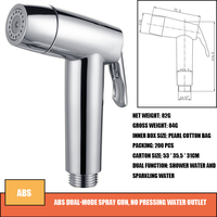 Bidet pulvérisateur à main en plastique design moderne Shattaf musulman Matériau ABS autonettoyant Salle de bain et toilette Douche Soins