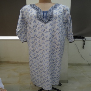 Cheap Indian <b>Kaftan</b> Modern Style Designer <b>Kaftan</b> Printed Embroidery Polyester Cotton <b>Kaftan</b> - Product Image 1