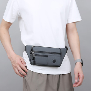 Men's Fanny Pack Multi Layer Solid Color Lightweight Portable Waist <b>Bag</b> For Business Travel - Product Image 2