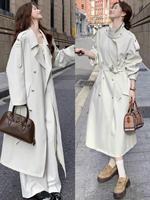 Manteau long décontracté en coton épais pour femme, style rétro japonais et coréen, simple boutonnage, collection hiver 2025 – Prix de gros