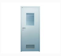 Porte en acier durable sur mesure pour hôpitaux, écoles et salles blanches, avec verre intérieur – Vente en gros