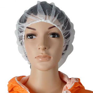 100 buah penutup kepala sekali pakai penggunaan makanan SPA pembersih topi rambut jaring rambut nilon populer jaring rambut hitam jaring rambut - Product Image 2