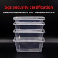 Groothandel Wegwerp Transparante Vierkante PP Plastic Voedselcontainer Hittebestendig Afhaal Fruit Bezorging Lunchbox met Deksel