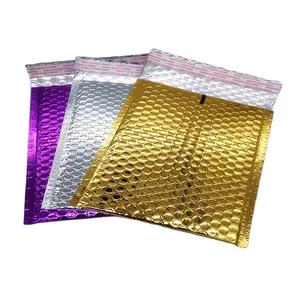 Low Shipping Fee Thank You Shipping Poly Bubble Mailer Waterproof Metallic Gold Bubble Mailer Padded Envelope