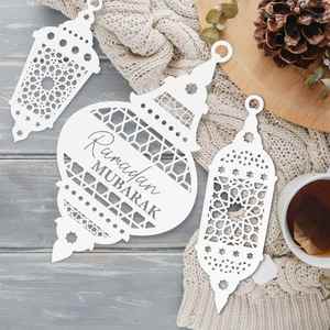 Faroles Islámicos Decorativos para el Hogar, Faroles Acrílicos Colgantes para Ramadán Mubarak - Product Image 4