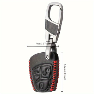 Étui de protection pour clé de voiture en cuir PU de luxe, résistant aux rayures, léger, pour GLK/GLA <span class=keywords><strong>OLIVER</strong></span> - Product Image 2