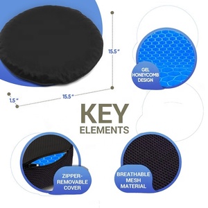 Kingworth Cứu Trợ Căng Thẳng TPE Tổ Ong Độn Pad Ghế Ghế Sàn Văn Phòng Comfilife Tăng Choàng Gel Ghế Đệm - Product Image 4